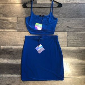 Missguided Skirt & Crop top set size 6